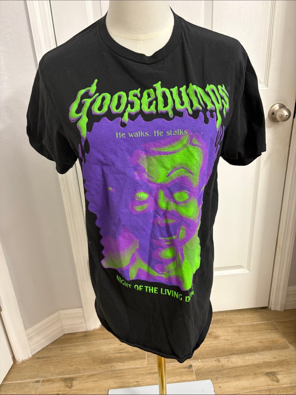 Goosebumps Night of the Living Dummy Black Graphic Tee